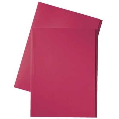Image de Esselte chemise en carton avec bord décalé de 10 mm folio (100 chemises) rouge