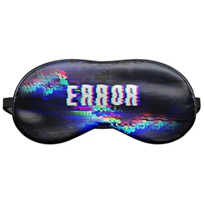 Afbeelding van Slaapmasker van 100% polyester satijnen stof met zachte vulling, absoluut ondoorzichtig, uniseks, eenheidsmaat elastische band om op het hoofd te houden