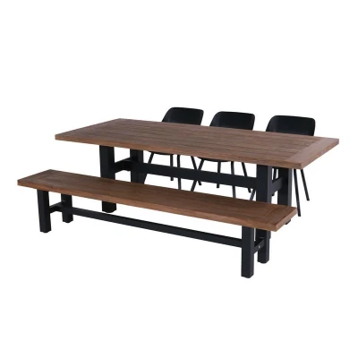 Afbeelding van Hartman Tuinset Sophie Element Zwart Met Yasmani Tafel En Bank 240