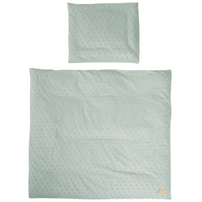 Afbeelding van roba Biologisch Lil Planet babybeddengoed, 2 delig, 80 x cm + 40 35 cm, GOTS en Oeko Tex gecertificeerd, mat groen