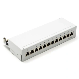 Afbeelding van Patchpaneel Cat6 S/FTP 12 poorten (Desktop, Grijs)