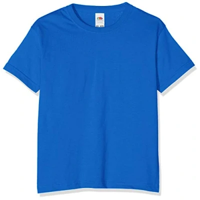 Afbeelding van Fruit of the Loom Valueweight T shirt voor kinderen, korte mouwen, Blauw (Royal)