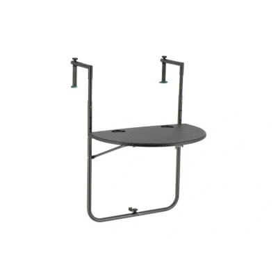 Afbeelding van Gimeg Livin Outdoor Balkontafel Halfrond Antraciet