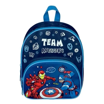 Afbeelding van Undercover Marvel Avengers kinderrugzak met voorvak voor kleuterschool, vrije tijd en reizen, duurzaam praktisch, kinderen vanaf 4 jaar, blauw, één maat, Blauw