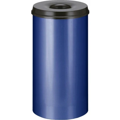 Afbeelding van Papierbak vlamdovend 50ltr blauw/zwart