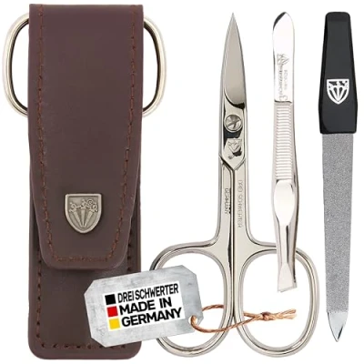 Afbeelding van Manicure set nagelset &#039;Venezia&#039; 3 delig leer