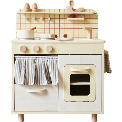 Afbeelding van Buxibo Houten Speelgoedkeuken Kinderkeuken Inclusief Accessoires en Keukengerei Speelkeuken