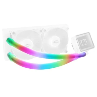 Afbeelding van MARSGAMING Mars Gaming MCA WT, ARGB hoes voor vloeistofkoelbuizen, 30 ultraheldere leds, personaliseerbaar, ARGB, eco siliconen, volledige compatibiliteit, 330 mm