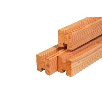 Afbeelding van Lariks/douglas Stapelbouw Tussenpaal Onbehandeld 11,5x11,5x300 cm