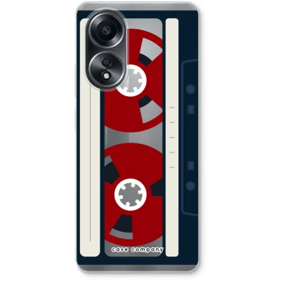 Afbeelding van Case Company® hoesje geschikt voor Oppo A58 4G Here&#039;s your tape Soft Cover Telefoonhoesje Bescherming aan alle Kanten en Schermrand