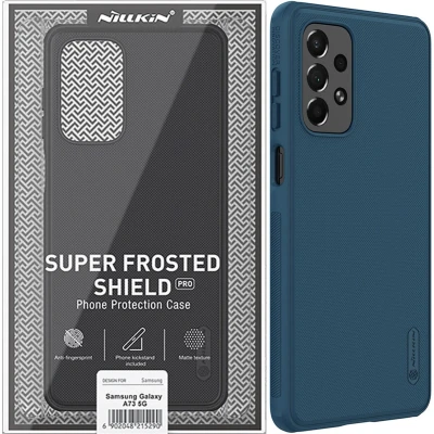 Afbeelding van Nillkin Super Frosted Shield Pro duurzame case cover voor Samsung Galaxy A73 blauw