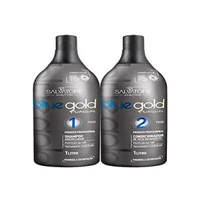 Afbeelding van Salvatore Premium Blue Gold Progressive Borstel 2 x 1L