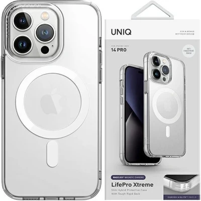Afbeelding van UNIQ LifePro Xtreme iPhone 14 Pro 6.1 hoesje Magclick Charging transparant/vorsthelder