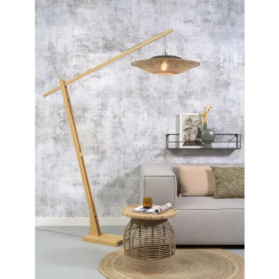Afbeelding van GOOD&amp;MOJO Vloerlamp Kalimantan Bamboe 175x60x207cm Bruin