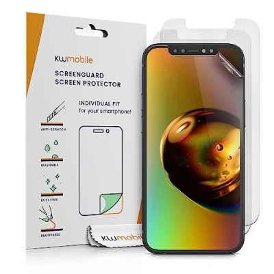 Afbeelding van kwmobile Set of 3 Screen Protectors Compatible with Apple iPhone 12 / Pro Anti Glare Fingerprint Display Films Matte