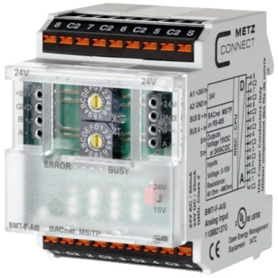 Afbeelding van Metz Connect BMT F AI8 BACnet MS/TP module 24 V/AC, V/DC 65 mA Inhoud: 1 stuk(s)