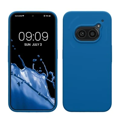 Afbeelding van kwmobile telefoonhoesje geschikt voor Nothing Phone (2a) Hoesje met siliconen coating Smartphone case in rifblauw