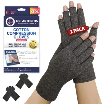 Image de Gants de compression, conçus par des médecins, pour l&#039;atthrose, bandage main tendinite et arthrite, confortables offrant un bon maintien, l&#039;arthrite, taille S