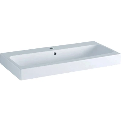 Afbeelding van Geberit iCon meubelwastafel wit (90 x 48,5 cm) 1 kraangat, met