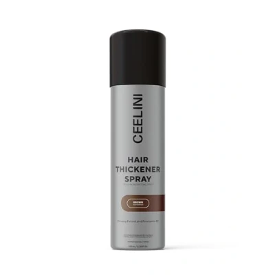Afbeelding van Haarverdikker spray Haarverdikkende voor direct vollere uitstraling Haarvezels Uitgroeispray Hair fiber volume Alternatief poeder Snelle oplossing dunne haren en haaruitval Bruin met donkere tint 100ml