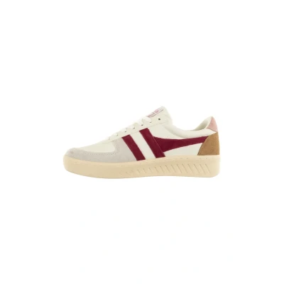 Afbeelding van Gola Grandslam Trident modieuze damessneakers, wit/kersenrood, Kers/Wit