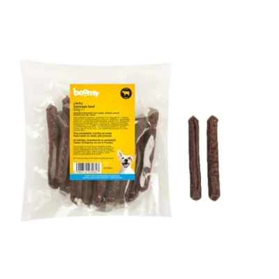 Afbeelding van Boomy Hondensnacks Hondensnoepjes Worstjes 12cm Rund 500g