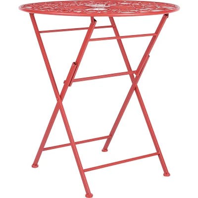 Afbeelding van Beliani SCARIO Tuintafel Rood IJzer