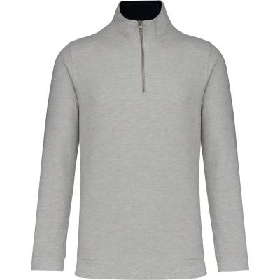 Afbeelding van Kariban Trucker Ritskraagsweater K206 Grey Heather / Navy