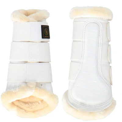 Afbeelding van BR Beenbeschermers Majestic Lacquer Sheepskin Wit XL