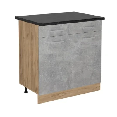 Afbeelding van Vicco Keukenonderkast R Line, Beton/Krachtige eik goud, 80 cm , WB Antraciet