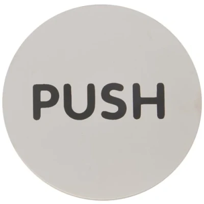 Afbeelding van Durable Deurbord 490065 Picto rond (Push, 65 mm) zilver metallic