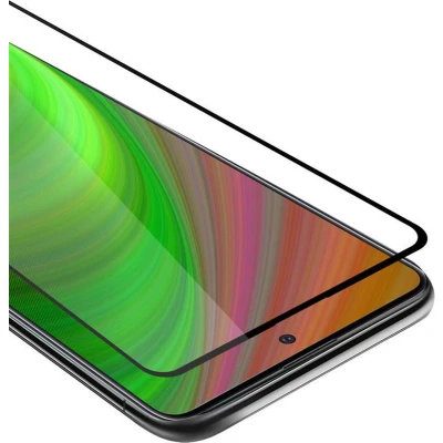 Afbeelding van Cadorabo Screenprotector geschikt voor Samsung Galaxy A71 5G Volledig scherm pantserfolie Beschermfolie in TRANSPARANT met ZWART Gehard (Tempered) display beschermglas 9H hardheid 3D Touch