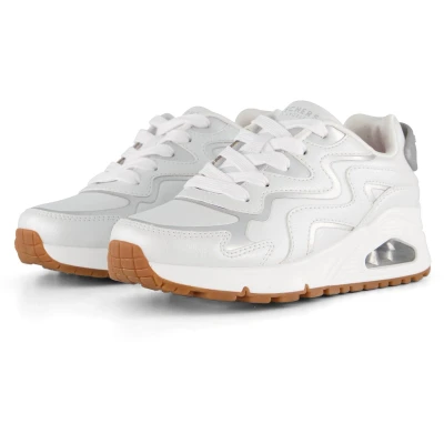 Afbeelding van Skechers Uno Gen1 Wavy Shimmer Meisjes Sneakers Wit