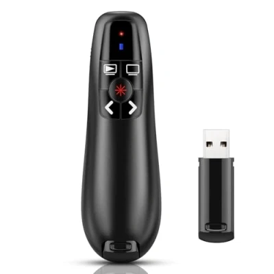 Afbeelding van 2 in 1 USB C presentatieklicker voor PowerPoint presentaties, 2,4 GHz Wireless Presenter Remote Clicker Presentatie Pointer Slide Advancer PPT Mac Laptop (usb)