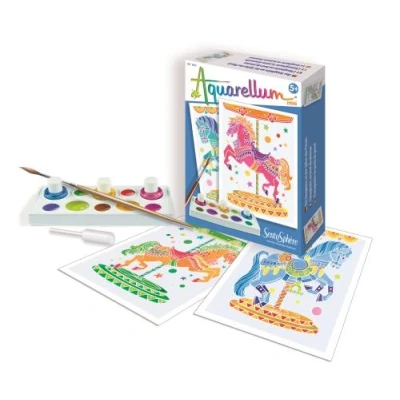 Image de Aquarellum Mini Chevaux manège Sentosphère