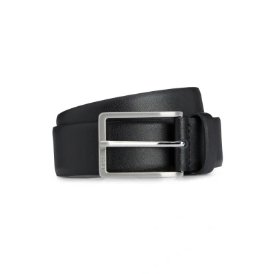Afbeelding van HUGO BOSS heren Erman L riem van leer in de kleur Zwart, maat: 90 cm