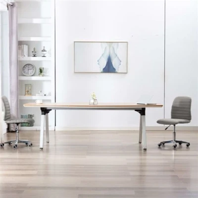 Image de vidaXL Chaises à manger lot de 2 gris clair tissu283599