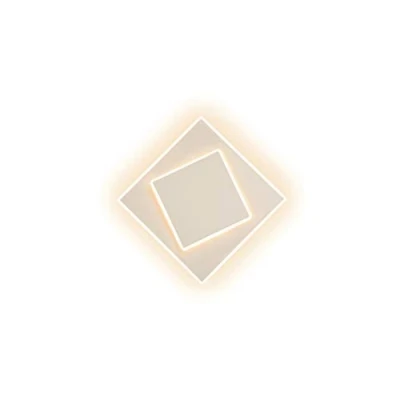 Afbeelding van Dakla LED wandlamp, wit, 18x18 cm