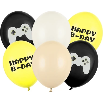 Afbeelding van &#039;Happy Bday&#039; Gamer 6 stuks