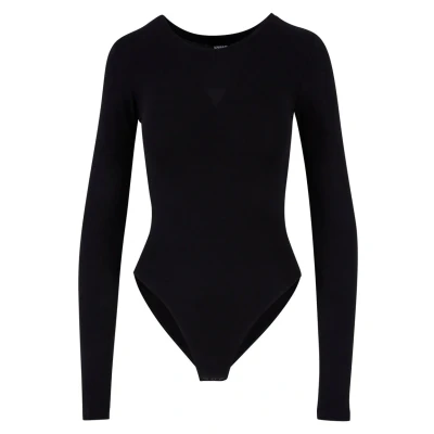 Afbeelding van Urban Classics Stretch Longsleeve Body, Dames, Maat: XL, Black