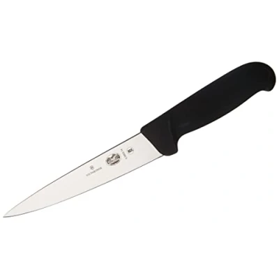 Afbeelding van Victorinox Fibrox Koksmes Extra scherp lemmet roestvrij staal vaatwasmachinebestendig Swissmade zwart
