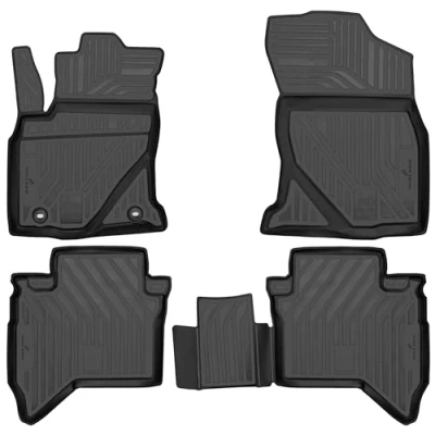 Afbeelding van WALSER XTR 75299 Vloermatset Waterdicht Rubber voor en achter Zwart Op maat gemaakt