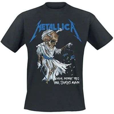 Afbeelding van Metallica Tip Scales T shirt, Zwart (zwart)