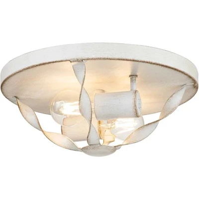 Afbeelding van Quoizel LED Plafondlamp Bradbury 2X E27 Max 60W Dimbaar Antique White