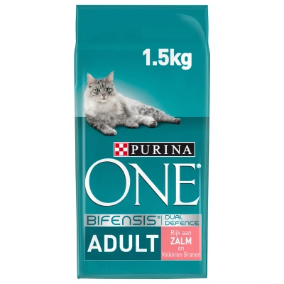 Afbeelding van 4x Purina ONE Adult Zalm Volkoren Granen 1,5 kg
