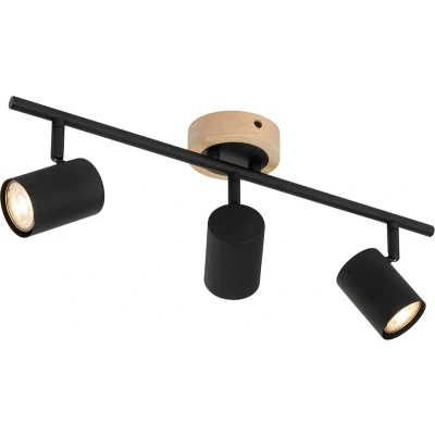 Afbeelding van QAZQA jeana Moderne Plafondspot Spotje Opbouwspot 3 lichts L 50.5 cm Naturel Industrieel Woonkamer Slaapkamer Keuken