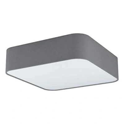 Afbeelding van plafondlamp Pasteri Square wit/grijs Wit Textileen EGLO