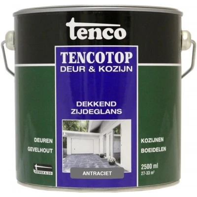 Afbeelding van Tencotop Deur &amp; Kozijn Dekkend Zijdeglans Antiekbruin 2,5 L