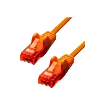 Image de ProXtend Cordon de raccordement RJ 45 (M) pour 20 cm 5 mm UTP CAT 6 IEEE 802.3af démarré, sans crochet, bloqué orange