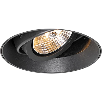 Afbeelding van QAZQA Moderne inbouwspot zwart GU10 AR70 rond trimless Oneon
